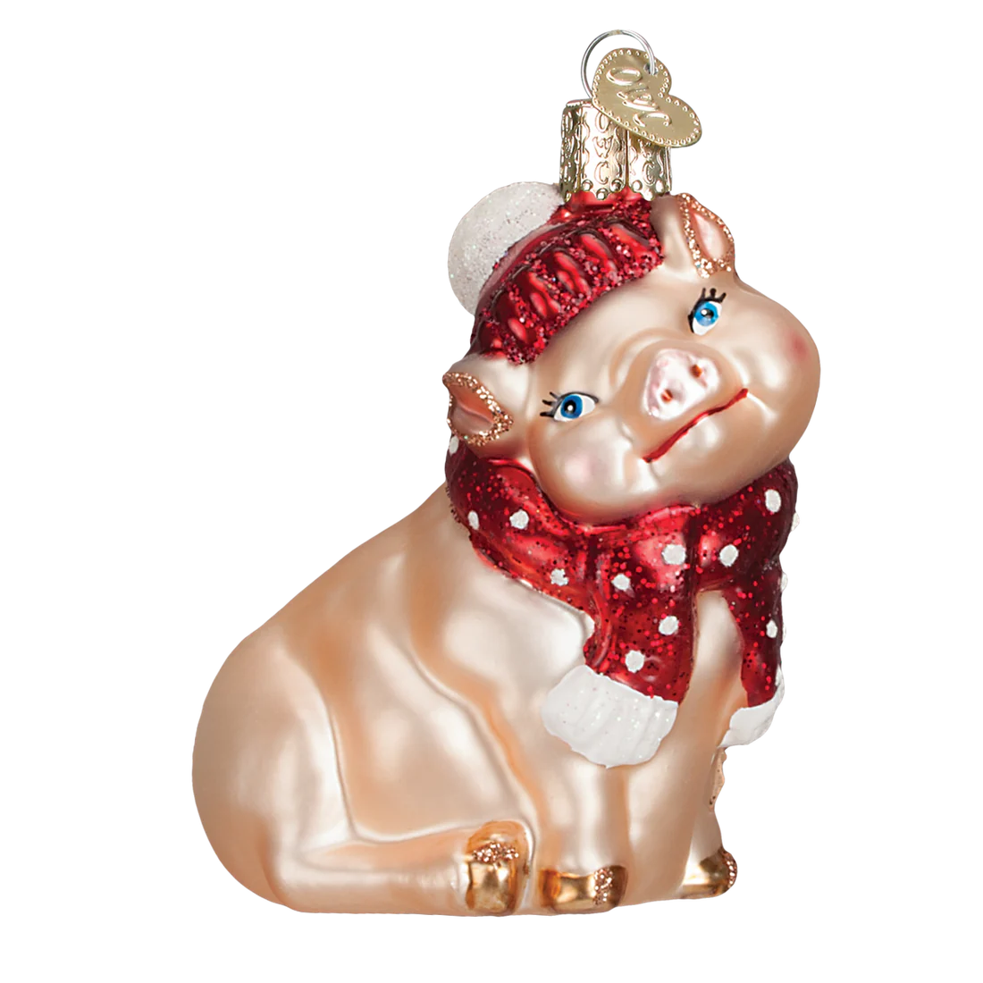 Snowy Pig Ornament