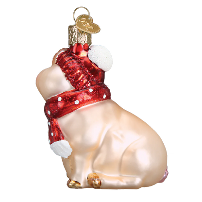 Snowy Pig Ornament