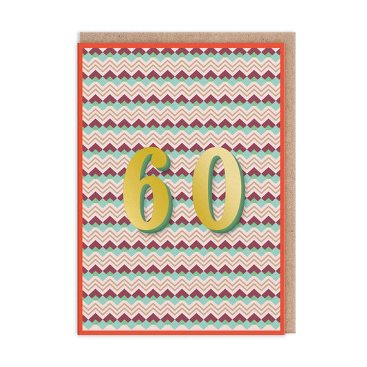 60 Geometric Birthday Card