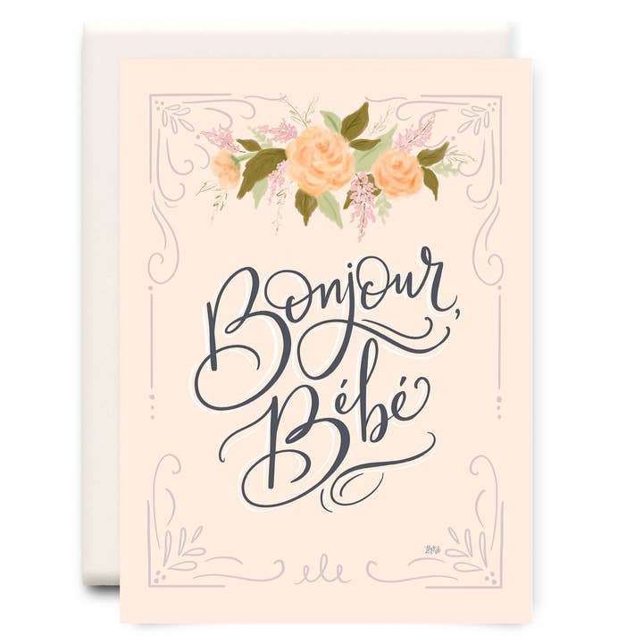 Bonjour Bebe Greeting Card