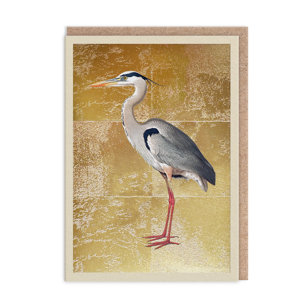Grey Heron Greeting Card
