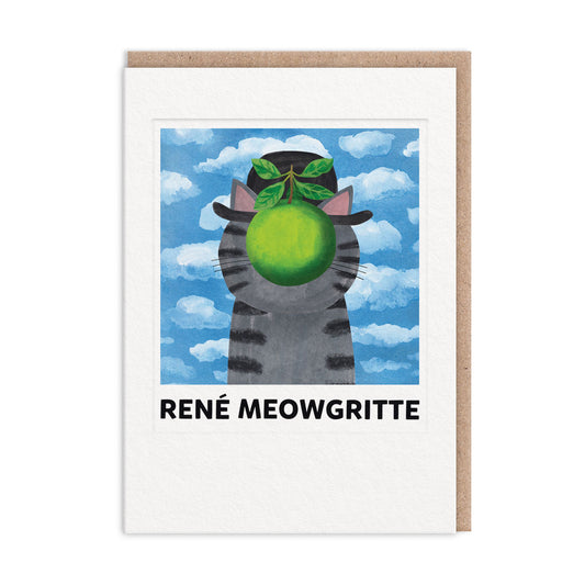 René Meowgritte Greeting Card