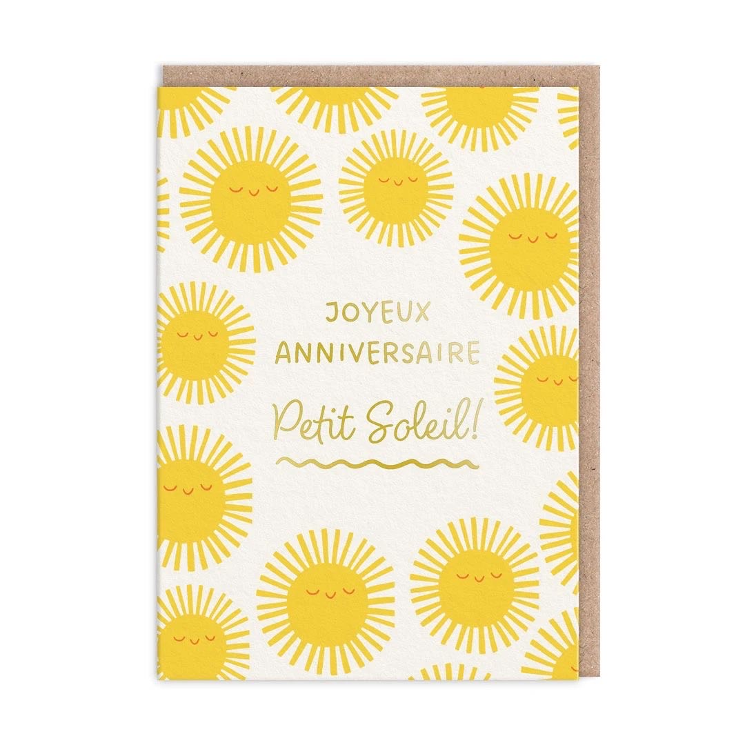 Mum, My Sunshine French Greeting Card