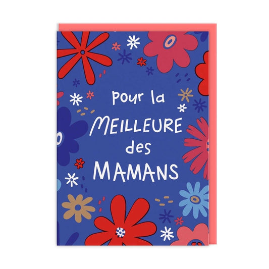 Mum Happy Birthday French Greeting Card