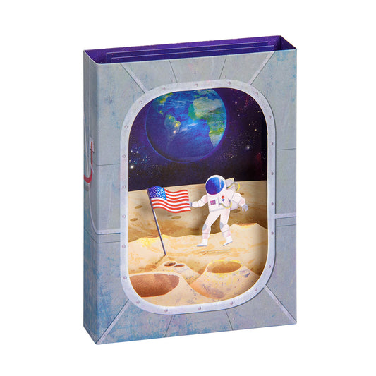 Moon Landing Greeting Card - Layers (3D)
