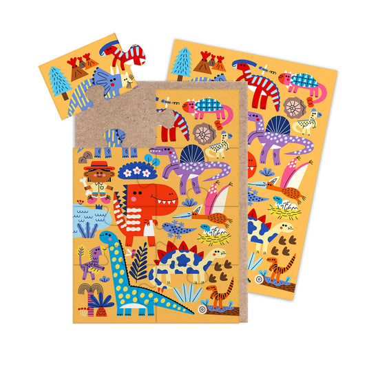 Dinosaurs Jigsaw Greeting Card