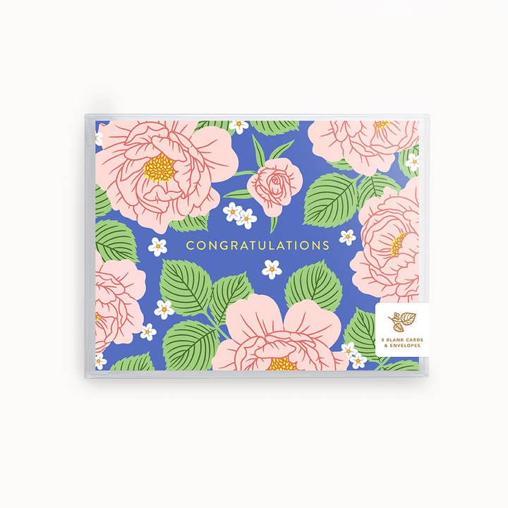 Congratulations Blooms Boxed Card