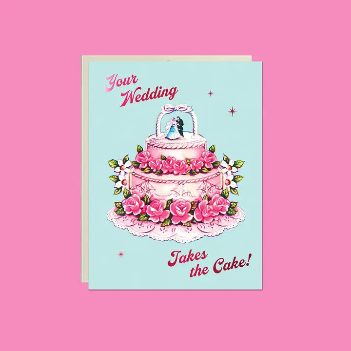 Wedding Takes the Cake Foil Wedding Card