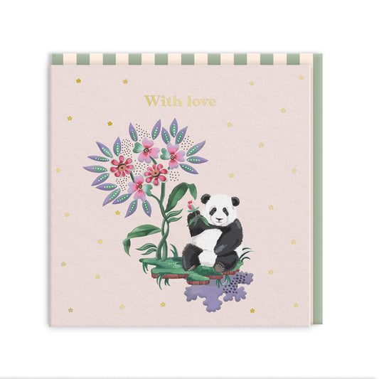 With Love Panda Greeting Card