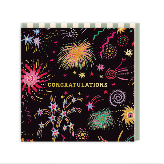 Congratulations Fireworks Greeting Card