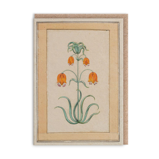 Orange Fritillaria Mini Greeting Card