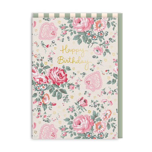 Happy Birthday Hackney Rose Greeting Card