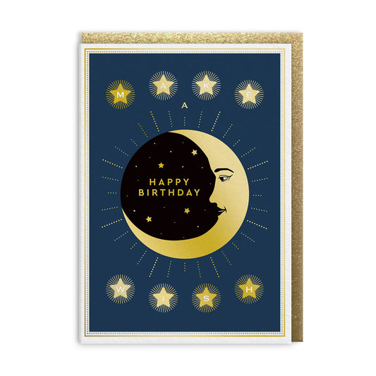 Birthday Moon Greeting Card