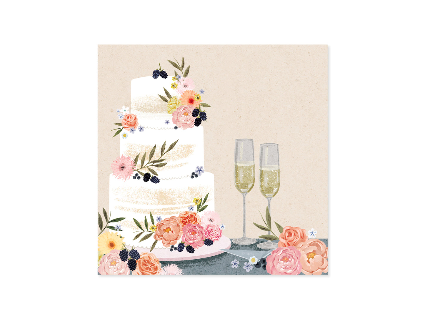 Pop-Up Fondant Wedding Card