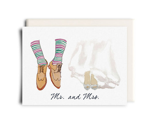 Mr. & Mrs. Shoes Wedding Greeting Card