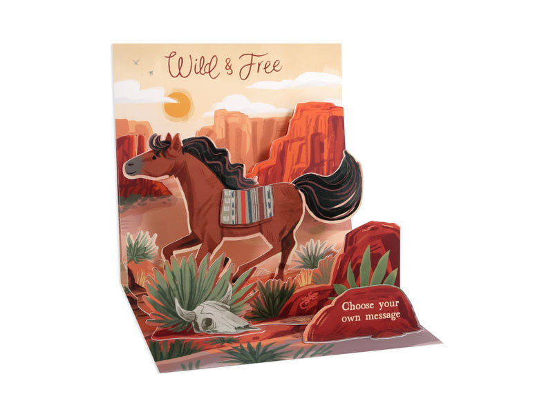 Pop Up Western Horse Card