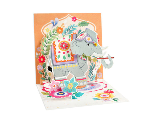 Pop Up Festive Elephant Card