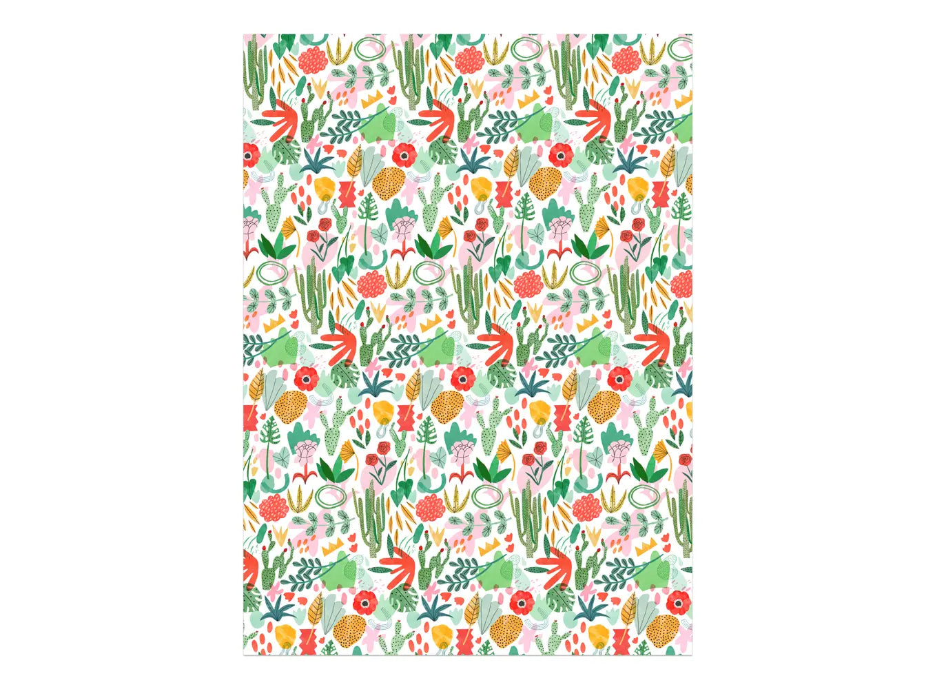 Succulent Garden 3 Sheets Roll Wrap