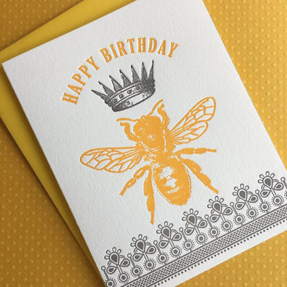 Happy Birthday Queen Bee Card