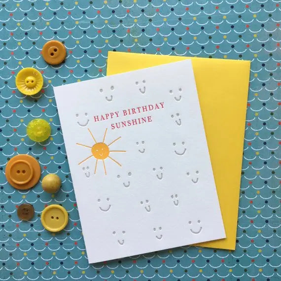 Happy Birthday Sunshine Card