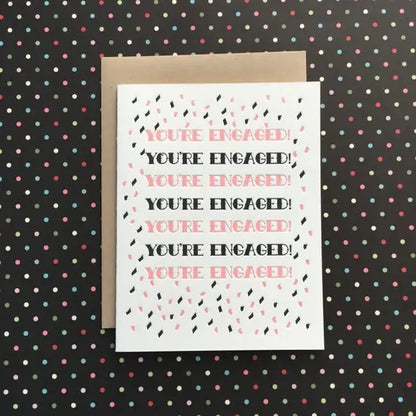 Confetti You're Engaged Card