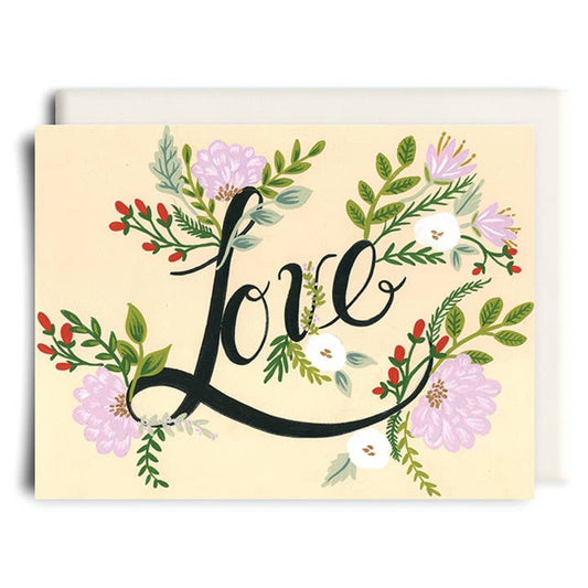 Love Flowers Anniversary Greeting card