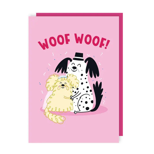 Woof Woof Wedding Card