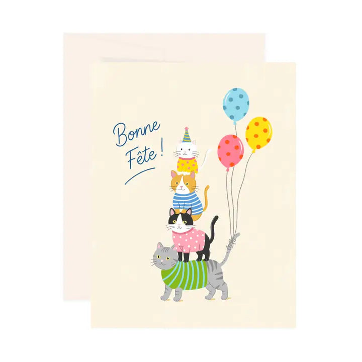 Birthday Cat Pyramid Card
