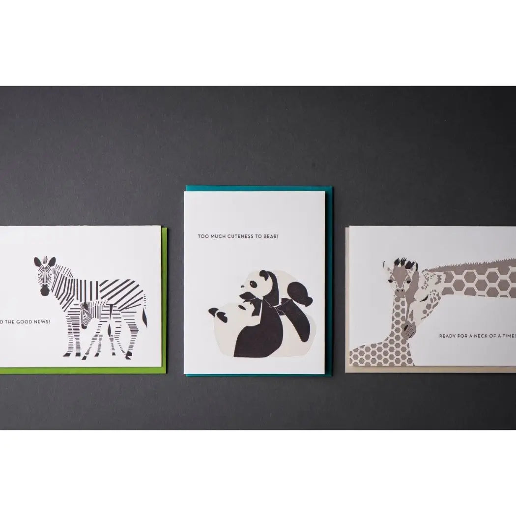 Giraffe Modern Baby Card