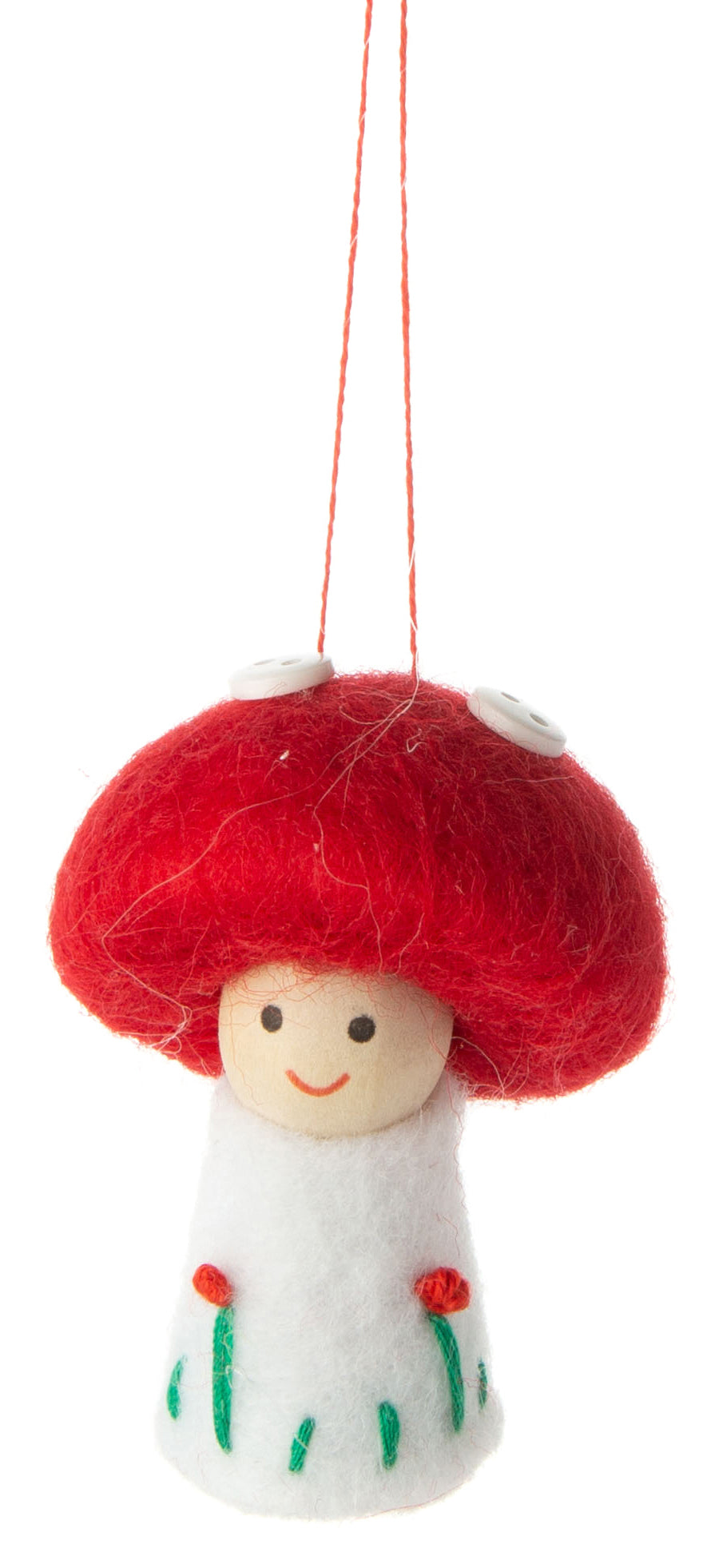 F40 - Felt Mushroom Girl Ornament