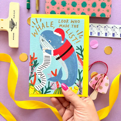 Funny Whale Christmas Card