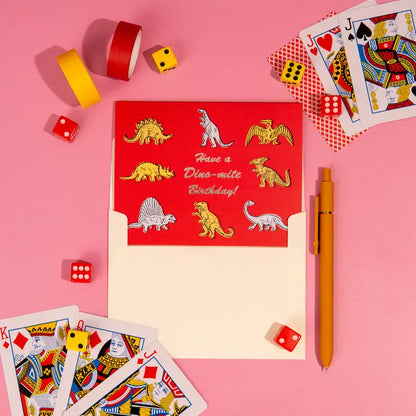 Dino-mite Birthday Foil Birthday Card