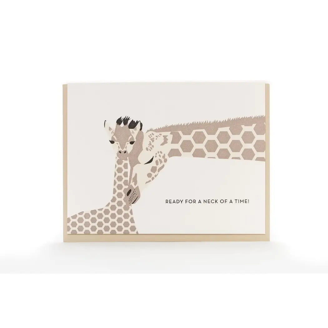 Giraffe Modern Baby Card