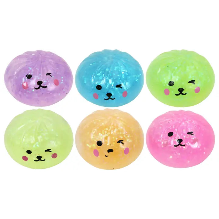 Mini Glittery Bao Dumpling Squishy Toy