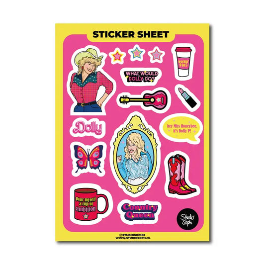 Dolly Cowgirl Sticker Sheet