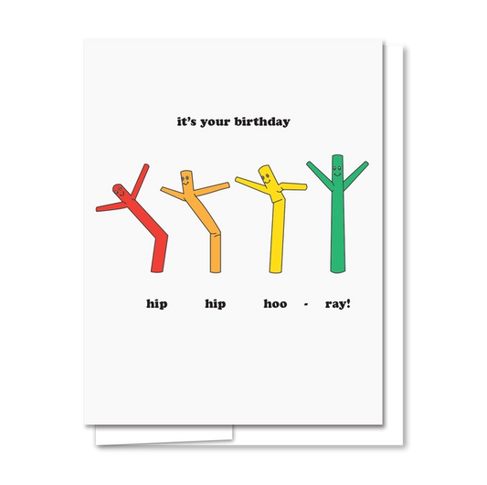 Hip Hip Hooray Birthday Letterpress Birthday Card