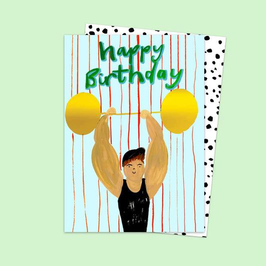 Powerlifter Birthday Card