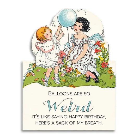 Balloons Are So Weird Funny Vintage Birthday Card