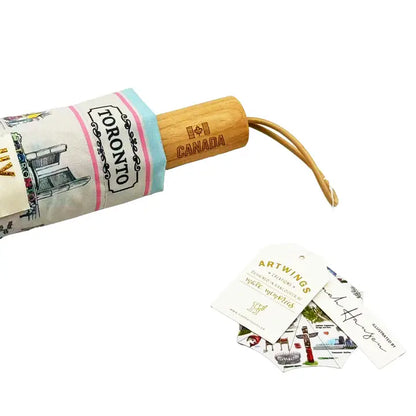 Toronto Canada Landmark Print Folding Umbrella
