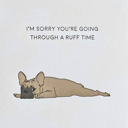 Ruff Time Letterpress Sympathy Card