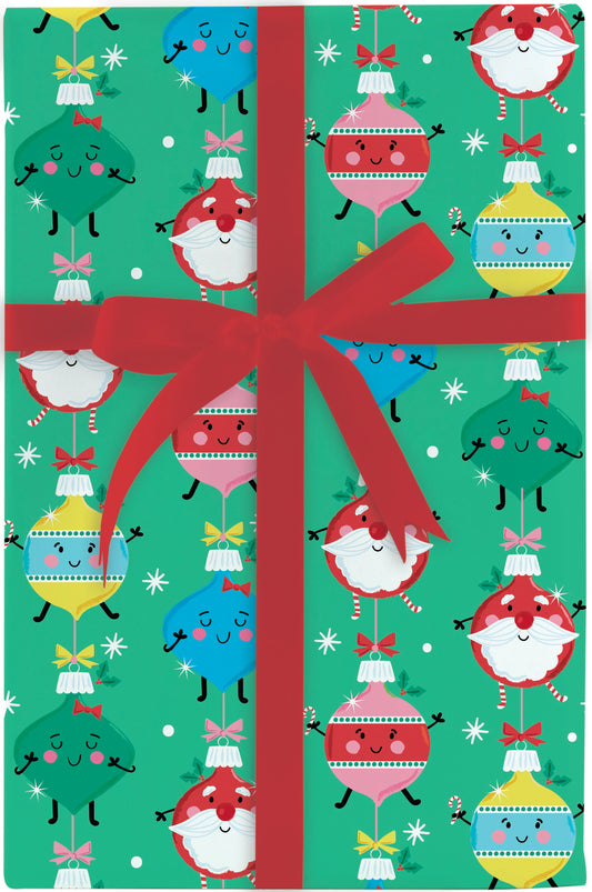 Happy Ornaments Jumbo Roll Wrap 10Ft