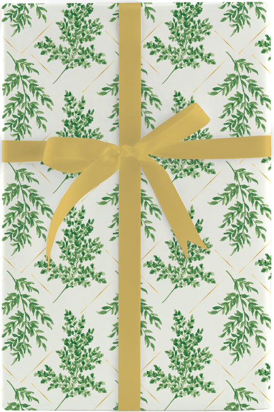 Holiday Greenery Jumbo Roll Wrap 10Ft