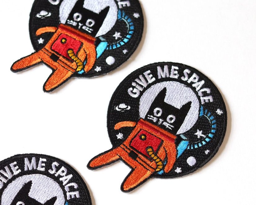 #49 Give Me Space Cat Iron-On Patch