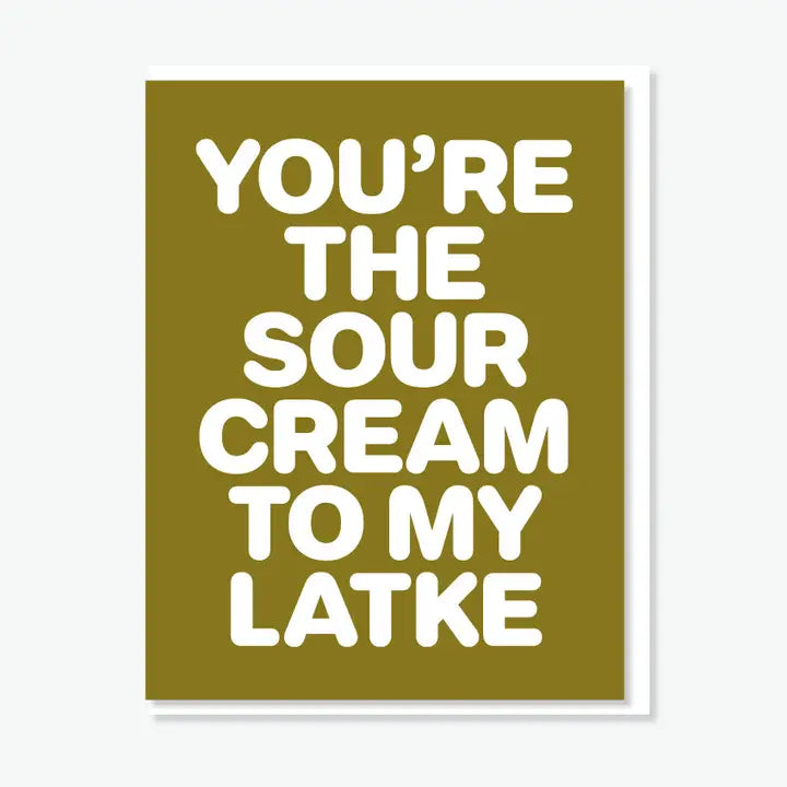 Sour Cream + Latke Greeting Card