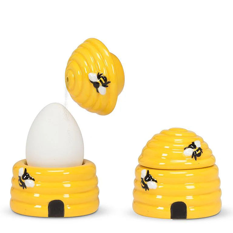 Beehive Egg Cup w/Salt Shaker