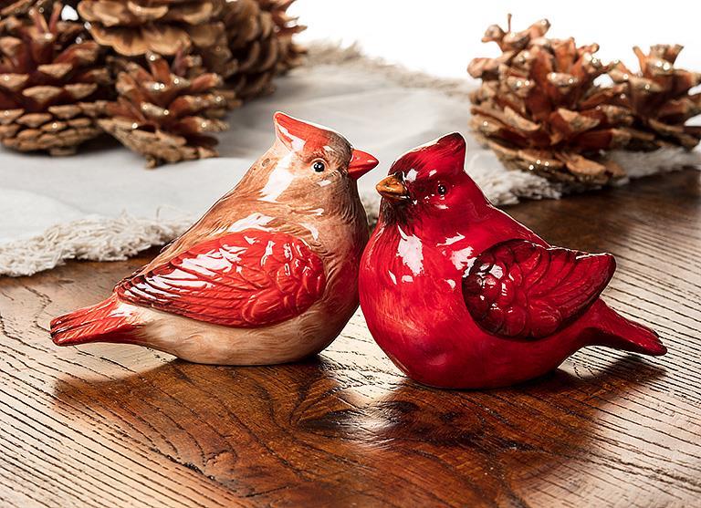 Cardinal Salt & Pepper Shakers