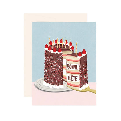 Cake Slice Bonne Fete Card