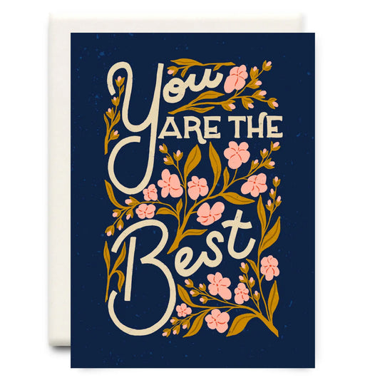 You are the Best Navy Thank You Greeting Card