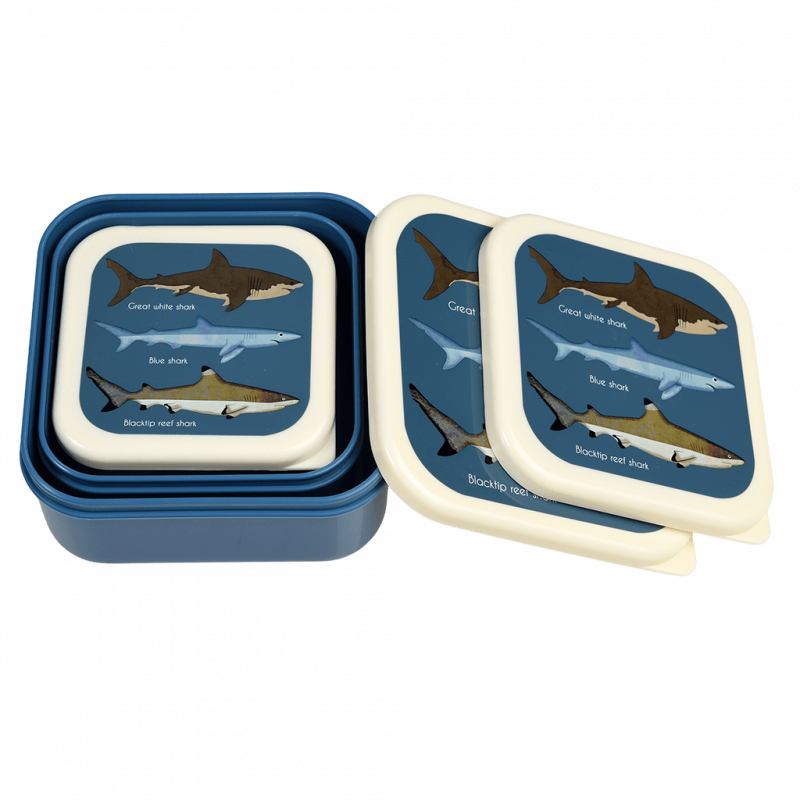 Sharks Snack Boxes Set of 3