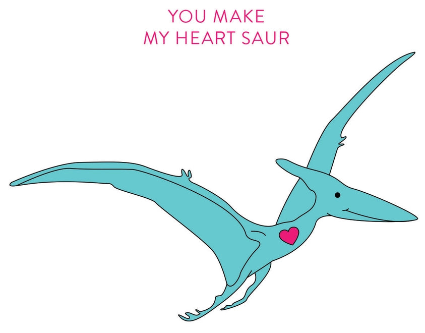 Heart-saur Letterpress Card